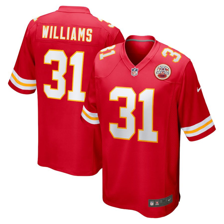 Men Kansas City Chiefs #31 Darrel Williams Nike Red Game NFL Jersey->kansas city chiefs->NFL Jersey